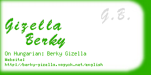 gizella berky business card